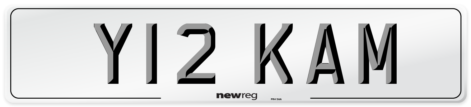 Y12 KAM Number Plate from New Reg